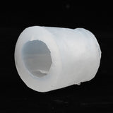 20PCS DIY Candle Molds, Silicone Molds, for Homemade Beeswax Candle Soap Making, White, 56x46mm, Inner Diameter: 33mm