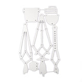 CRASPIRE Carbon Steel Cutting Dies Stencils, for DIY Scrapbooking/Photo Album, Decorative Embossing DIY Paper Card, Matte Platinum Color, 125x73x0.8mm, 5pcs/set