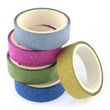 50 Rolls Glitter Powder DIY Scrapbook Decorative Paper Tapes