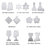 Cup Mat Silicone Molds, Resin Casting Molds, For UV Resin, Epoxy Resin Jewelry Making, with Disposable Plastic Transfer Pipettes and Disposable Latex Finger Cots, White