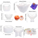 Silicone Storage Box Molds, Resin Casting Molds, For UV Resin, Epoxy Resin Jewelry Making, with Disposable Latex Finger Cots, Measuring Cup and Pipettes Dropper, White, 67x41mm, 67x56mm