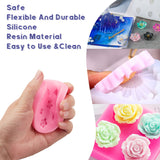 Food Grade Silicone Molds, Fondant Molds, For DIY Cake Decoration, Chocolate, Candy, UV Resin & Epoxy Resin Jewelry Making, Flower, Pink, 4pcs/set
