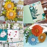 CRASPIRE 3 Sets Cutting Dies Cut Metal Scrapbooking Flower Leaf Stencils Nesting Die Carbon Steel for DIY Stencils Template Embossing Photo Album Decorative DIY Paper Cards Making Craft Supplies