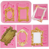 1 Set 5Pcs Mirror Frame Collections Silicone Mold