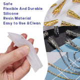 DIY Pendant Makings, with Silicone Molds, Iron Bead Cones & Bead Caps & Screw Eye Pin Peg Bails & Cable Chains, Plastic Pipettes & Measuring Cup, White, 85x20mm