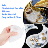 Angel Wing Jewelry Tray Silicone Molds, Resin Casting Molds, For UV Resin, Epoxy Resin Jewelry Making, with DIY 3-Layer Metal Stand Holder, Disposable Plastic Transfer Pipettes, White, 132x25x83mm