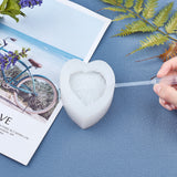 Heart Jewelry Tray Silicone Molds, Resin Casting Molds, For UV Resin, Epoxy Resin Jewelry Making, 100ml Measuring Cup Silicone Glue Tools and Birch Wooden Craft Ice Cream Sticks, White, 91x76.5x40mm