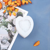 Heart Jewelry Tray Silicone Molds, Resin Casting Molds, For UV Resin, Epoxy Resin Jewelry Making, 100ml Measuring Cup Silicone Glue Tools and Birch Wooden Craft Ice Cream Sticks, White, 91x76.5x40mm