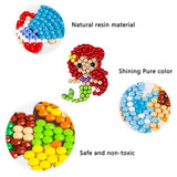 Craspire DIY Diamond Painting Stickers Kits For Kids, with Diamond Painting Stickers, Rhinestones, Diamond Sticky Pen, Tray Plate and Glue Clay, Mixed Color, 2boxes/set