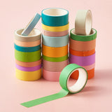 Craspire 12 Colors DIY Scrapbook Decorative Adhesive Tapes, Mixed Color, 7mm