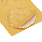 100pcs Embossed Gold Foil Certificate Seals Self Adhesive Stickers-2