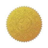 100pcs Embossed Gold Foil Certificate Seals Self Adhesive Stickers-11