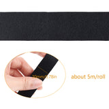 1 Bundle 5m Long Imitation Leather Strap 40mm Wide Foldover Leather Belt Strips for DIY Arts & Craft Projects (Black)