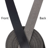 1 Bundle 5m Long Imitation Leather Strap 40mm Wide Foldover Leather Belt Strips for DIY Arts & Craft Projects (Black)