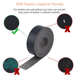 1 Bundle 5m Long Imitation Leather Strap 40mm Wide Foldover Leather Belt Strips for DIY Arts & Craft Projects (Black)