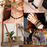 1 Bundle 5m Long Imitation Leather Strap 40mm Wide Foldover Leather Belt Strips for DIY Arts & Craft Projects (Black)