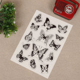 Craspire Beautiful Butterfly Clear Stamps Silicone Stamp Cards for Card Making Decoration and DIY Scrapbooking