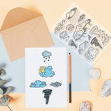 CRASPIRE PVC Plastic Stamps, for DIY Scrapbooking, Photo Album Decorative, Cards Making, Stamp Sheets, Weather Pattern, 16x11x0.3cm