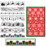 Christmas Silicone Clear Stamps Snowflake Gift Merry Christmas Elk Holly Patterns Clear Stamps