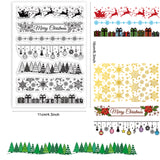 Christmas Silicone Clear Stamps Snowflake Gift Merry Christmas Elk Holly Patterns Clear Stamps