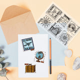 Craspire PVC Plastic Stamps, for DIY Scrapbooking, Photo Album Decorative, Cards Making, Stamp Sheets, Travel Themed, 16x11x0.3cm