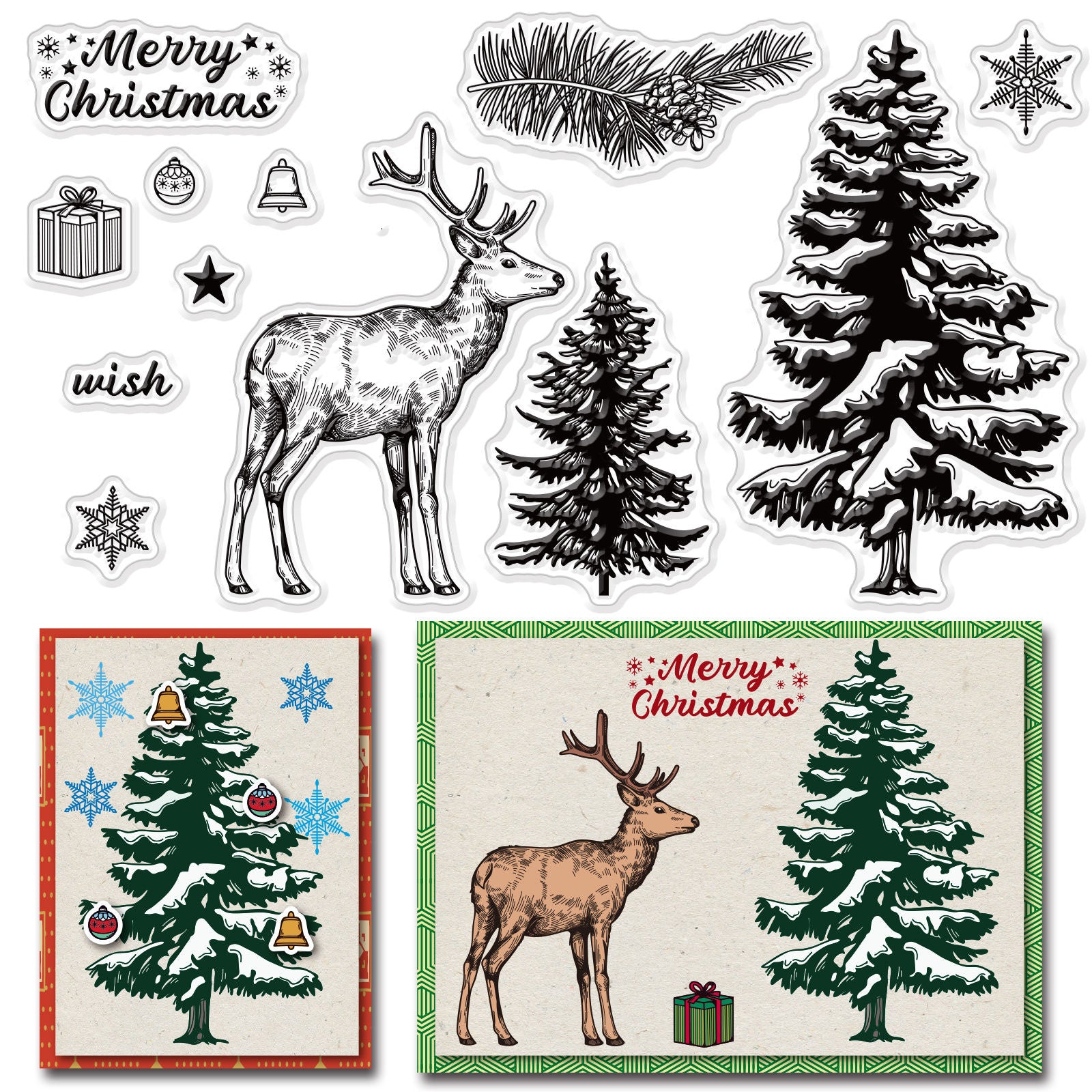 Christmas Wax Seal Stamps Xmas Snowman Santa Claus Elk