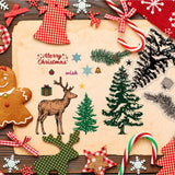 Craspire PVC Plastic Stamps, for DIY Scrapbooking, Photo Album Decorative, Cards Making, Stamp Sheets, Reindeer Pattern, 16x11x0.3cm