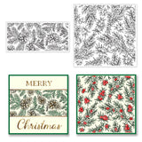 Clear Silicone Stamps Christmas Clear Stamps Pine Cone Holly Transparent Silicone Stamps Clear Rubber Scrapbooking Stamps