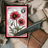 Clear Silicone Stamps Flower Clear Rubber Stamps Poppy Transparent Silicone Stamps Clear Rubber Scrapbooking Stamps