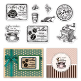 Craspire PVC Plastic Stamps, for DIY Scrapbooking, Photo Album Decorative, Cards Making, Stamp Sheets, Drink Pattern, 16x11x0.3cm