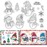 Clear Silicone Stamps Christmas Snowman Clear Stamps Vintage Transparent Silicone Stamps