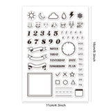 Craspire PVC Plastic Stamps, for DIY Scrapbooking, Photo Album Decorative, Cards Making, Stamp Sheets, Number Pattern, 16x11x0.3cm