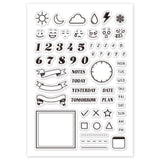 Craspire PVC Plastic Stamps, for DIY Scrapbooking, Photo Album Decorative, Cards Making, Stamp Sheets, Number Pattern, 16x11x0.3cm