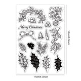 CRASPIRE PVC Plastic Stamps, for DIY Scrapbooking, Photo Album Decorative, Cards Making, Stamp Sheets, Christmas Themed Pattern, 16x11x0.3cm