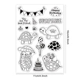 Craspire PVC Plastic Stamps, for DIY Scrapbooking, Photo Album Decorative, Cards Making, Stamp Sheets, Tortoise Pattern, 16x11x0.3cm