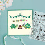 Craspire PVC Plastic Stamps, for DIY Scrapbooking, Photo Album Decorative, Cards Making, Stamp Sheets, Tortoise Pattern, 16x11x0.3cm