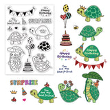 Craspire PVC Plastic Stamps, for DIY Scrapbooking, Photo Album Decorative, Cards Making, Stamp Sheets, Tortoise Pattern, 16x11x0.3cm