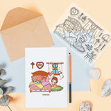 Craspire PVC Plastic Stamps, for DIY Scrapbooking, Photo Album Decorative, Cards Making, Stamp Sheets, House Pattern, 16x11x0.3cm