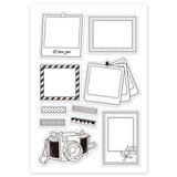 Craspire PVC Plastic Stamps, for DIY Scrapbooking, Photo Album Decorative, Cards Making, Stamp Sheets, Camera Pattern, 16x11x0.3cm