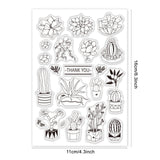 CRASPIRE PVC Plastic Stamps, for DIY Scrapbooking, Photo Album Decorative, Cards Making, Stamp Sheets, Cactus Pattern, 16x11x0.3cm