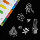 CRASPIRE PVC Plastic Stamps, for DIY Scrapbooking, Photo Album Decorative, Cards Making, Stamp Sheets, Cactus Pattern, 16x11x0.3cm