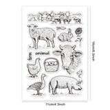 CRASPIRE Farm Animals Clear Stamps Transparent Silicone Stamp Seal for Card Making Decoration and DIY Scrapbooking