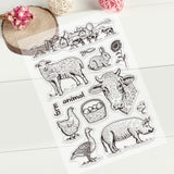 CRASPIRE Farm Animals Clear Stamps Transparent Silicone Stamp Seal for Card Making Decoration and DIY Scrapbooking