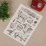 CRASPIRE Farm Animals Clear Stamps Transparent Silicone Stamp Seal for Card Making Decoration and DIY Scrapbooking