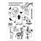 Craspire Forest Animals Friends Clear Stamps Transparent Silicone Stamp Seal for Card Making Decoration and DIY Scrapbooking
