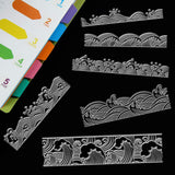 Craspire Ocean Waves Borders Clear Stamps Transparent Silicone Stamp Seal for Card Making Decoration and DIY Scrapbooking