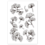 Craspire Ginkgo Leaves Clear Stamps Silicone Stamp Cards Ginkgo Plant Clear Stamps for Card Making Decoration and DIY Scrapbooking