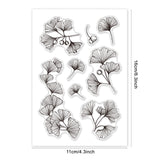 Craspire Ginkgo Leaves Clear Stamps Silicone Stamp Cards Ginkgo Plant Clear Stamps for Card Making Decoration and DIY Scrapbooking