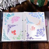 Craspire Iron Orchid Corner Flourishes Clear Stamps Transparent Silicone Stamp Seal for Card Making Decoration and DIY Scrapbooking