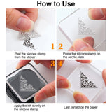 Craspire Iron Orchid Corner Flourishes Clear Stamps Transparent Silicone Stamp for Card Making Decoration and DIY Scrapbooking